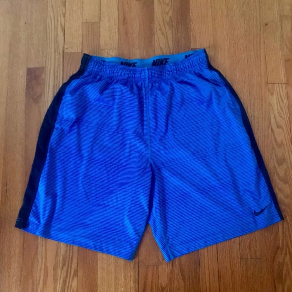 Nike Dri Fit Athletic Shorts Blue & Black Size XL